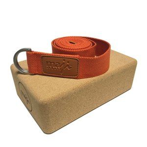 Cork Block & Strap Combo (Orange Strap)